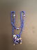 Chinese Blue Stone Horse Necklace with Horse Pendant - 4