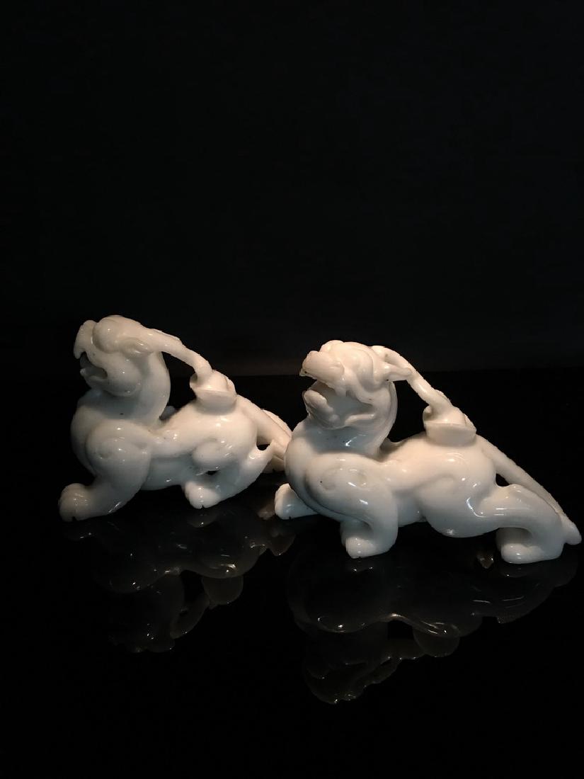 A Pair Chinese Stone Fu Dog (1 of 4)