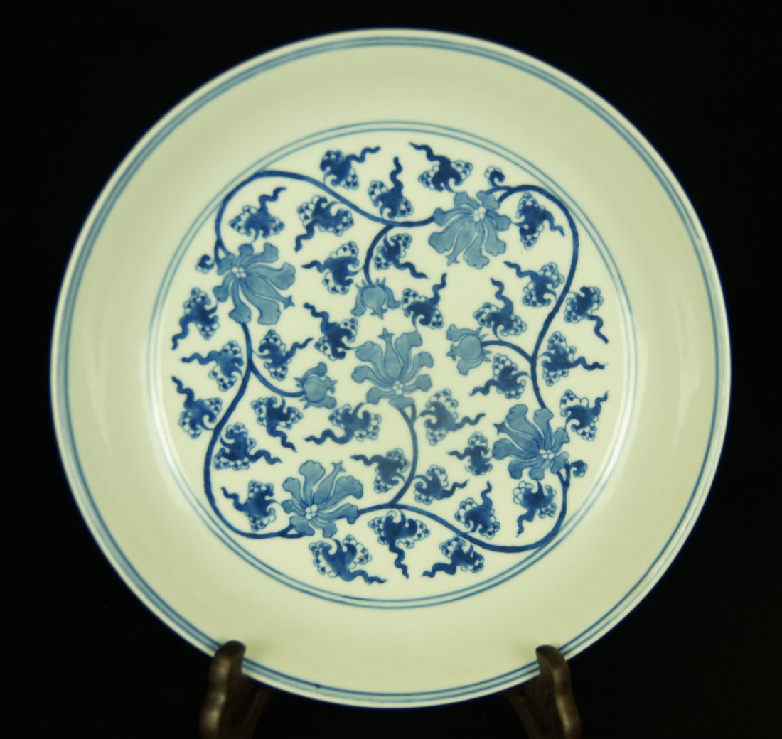 Chinese Blue and White Porcelain Plate (1 of 5)