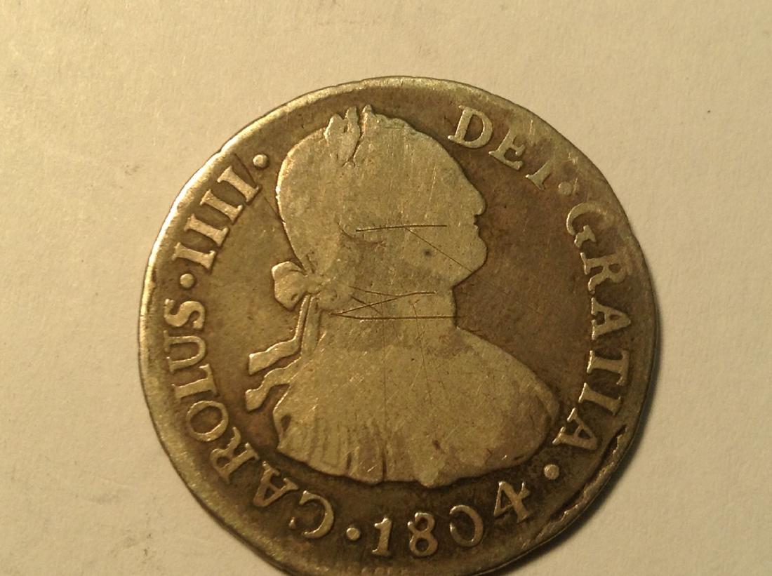 1804 JP PERU, LIMA 2 REAL VG-F .8960 SILVER, .1949 OZ. (1 of 2)
