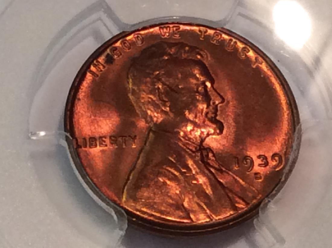 1939 -S 1C PCGS MS66 RD FRESH FROM PCGS. BLAZING RED (1 of 2)