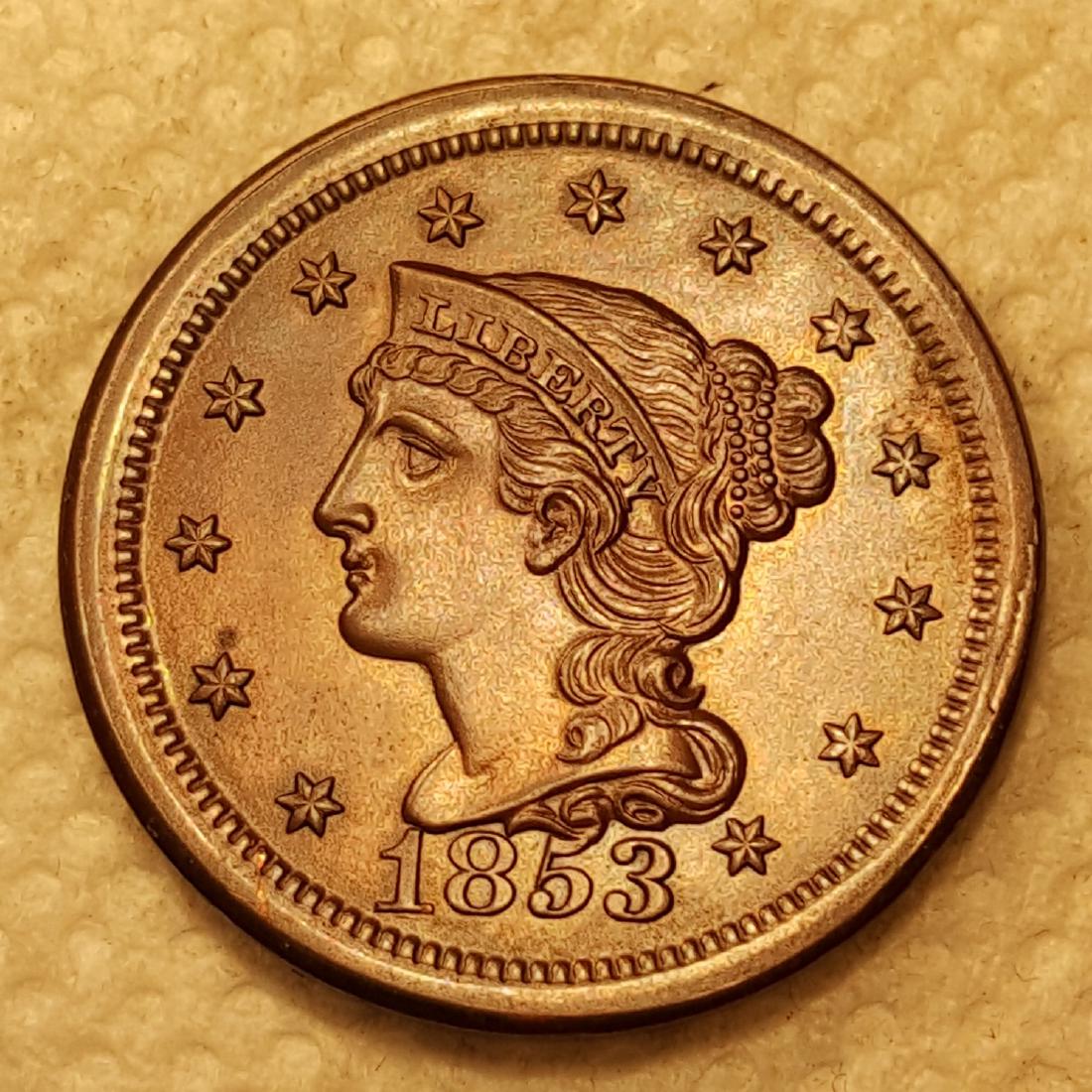 1853 1C MS63+ BN SHARP! (1 of 2)