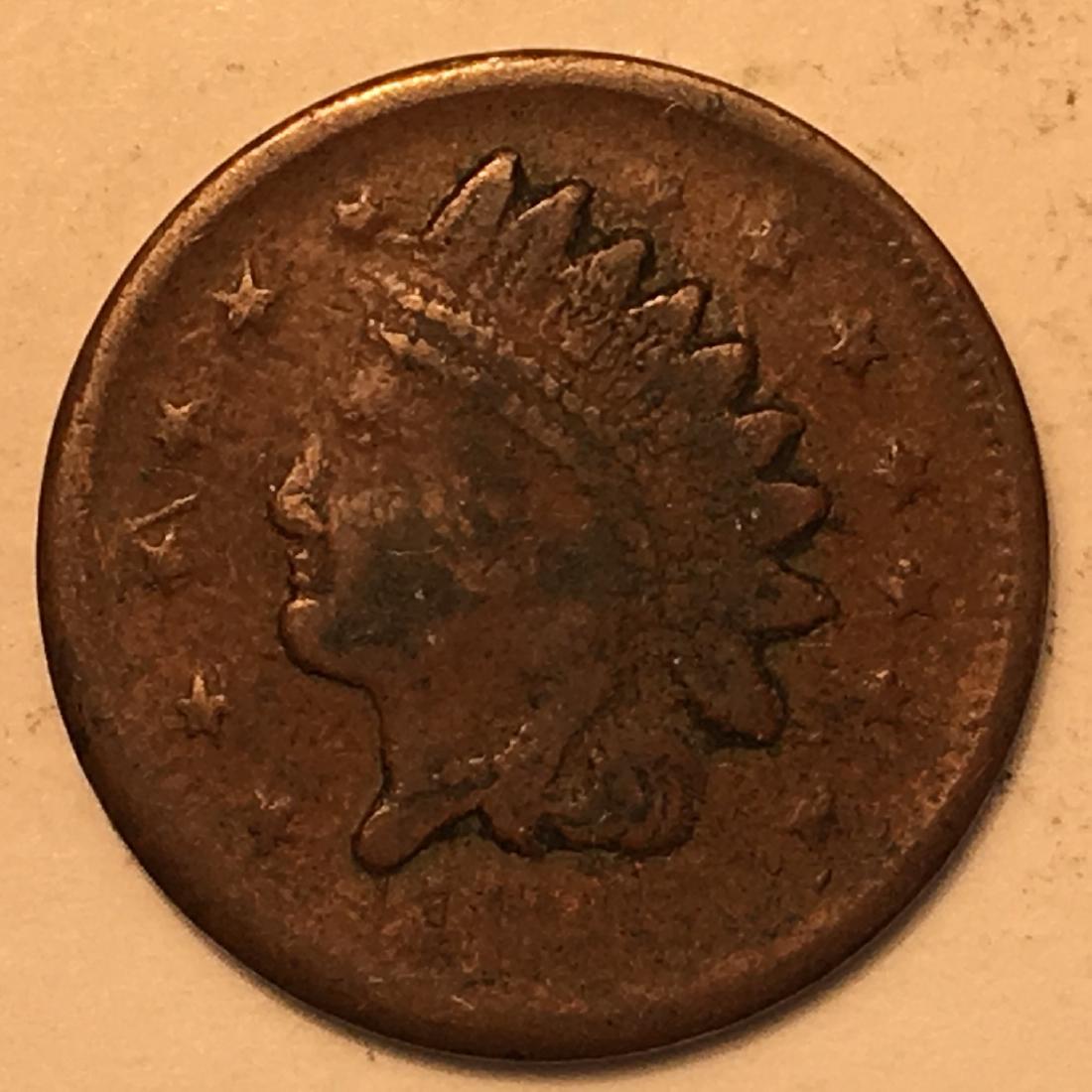 1863 CWT F INDIAN ''NOT ONE CENT'' (1 of 2)