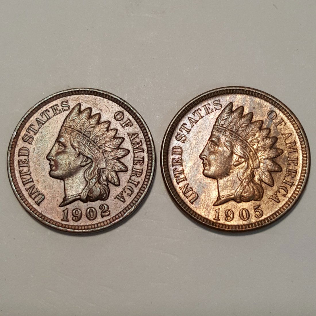 1902 1C MS60 BN & 1905 MS63 RB 2PC LOT (1 of 2)