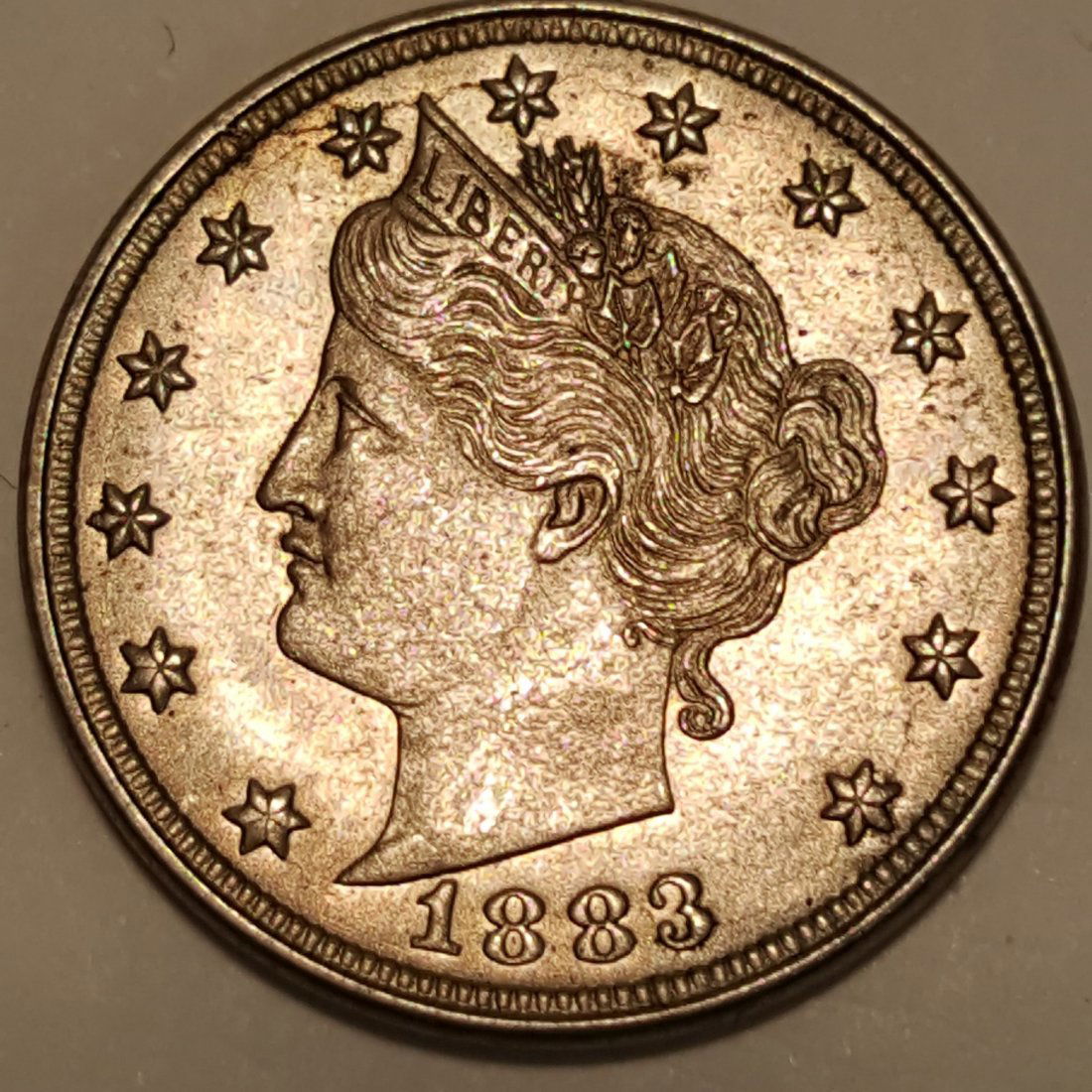 1883 V5C NO CENT MS63 (1 of 2)