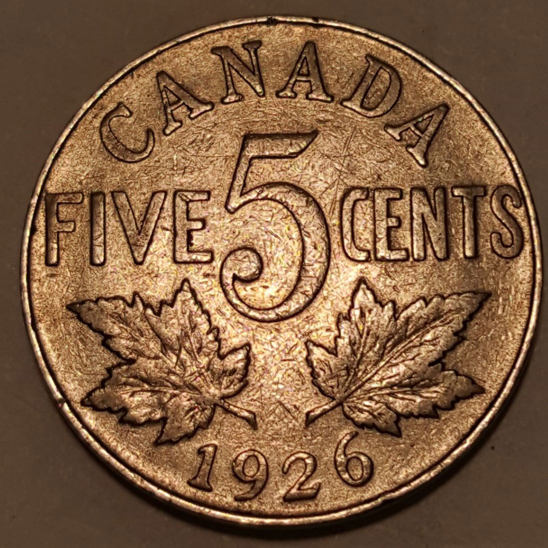 1926 CANADA 5C NEAR 6 VF (1 of 2)