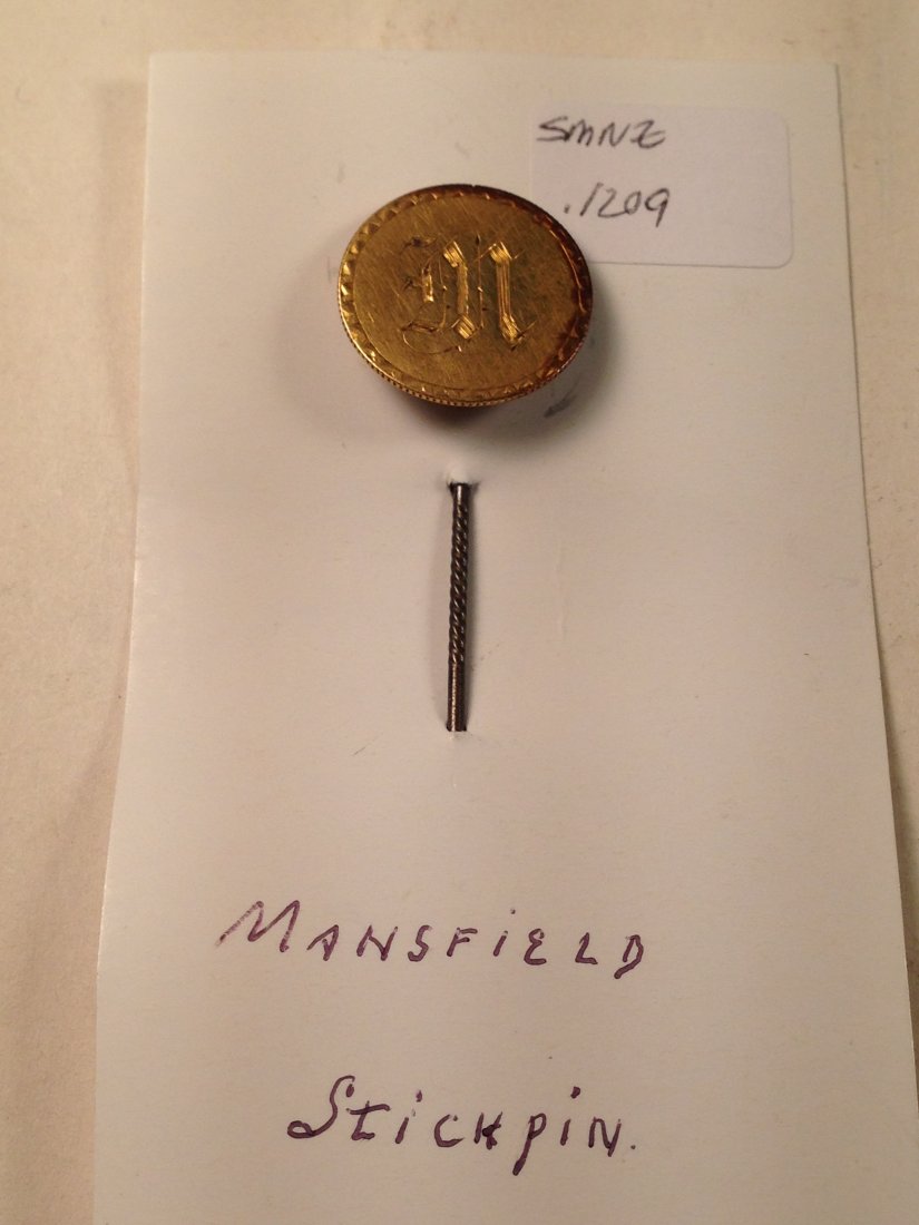 1878 G$2.5 STICK PIN ''M'' LOVE TOKEN - AMERICANA .1209 (1 of 2)