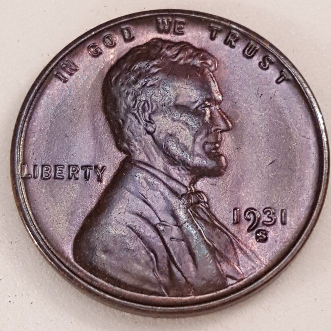 1931 -S 1C MS64 RB LOVELY MAROON TONING WITH RED (1 of 2)