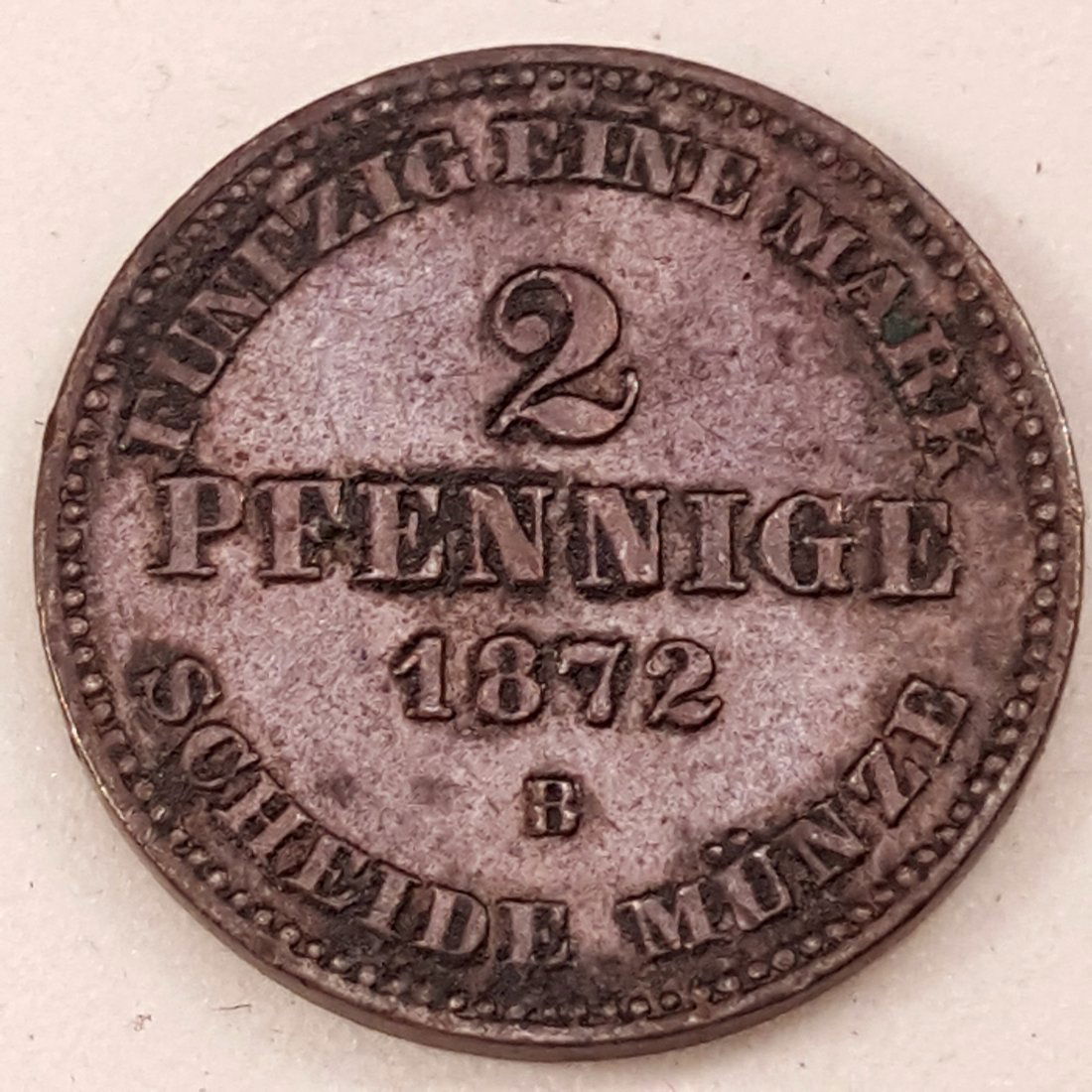 1872 -B GERMAN STATES 2 PFENNIGE XF MECKLINBURG & (1 of 2)