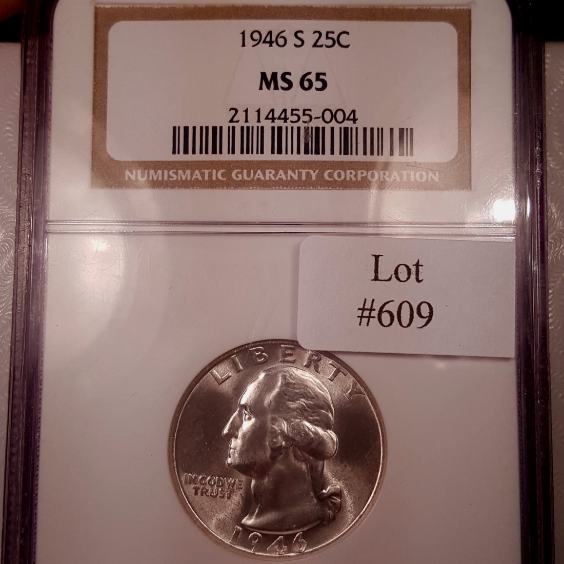 1946 -S 25C NGC MS65 (1 of 3)