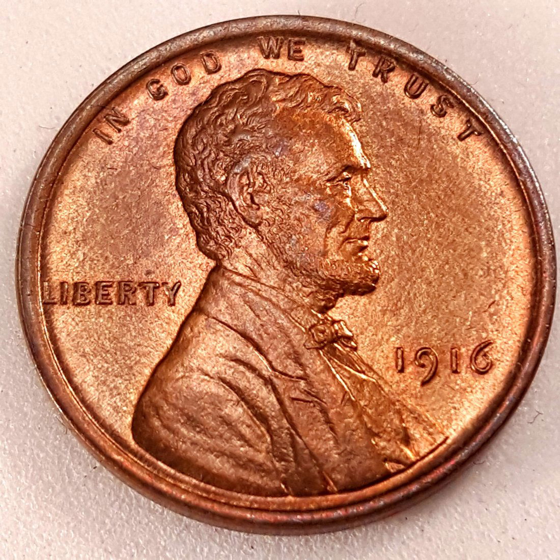 1916 1C MS65 RB GEM NEARLY FULL RED. (1 of 2)