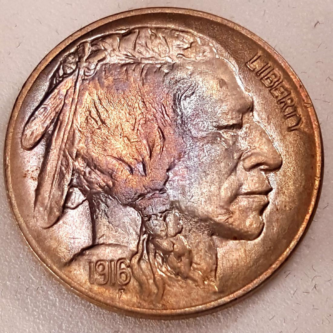 1916 5C MS65 GEM COLORFUL TONING. (1 of 2)