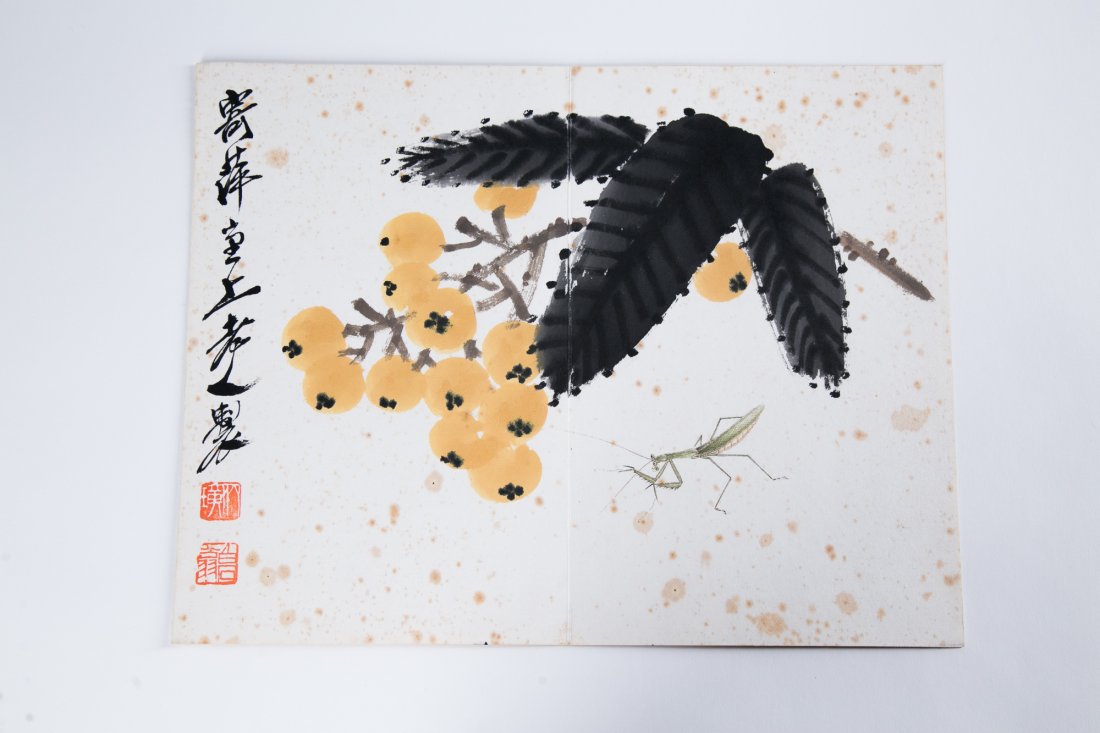 QI BAISHI (1863-1957), LOQUAT AND MANTIS (1 of 5)