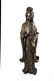 A CHINESE MASSIVE SILVER INLAID BRONZE GUANYIN STATUE