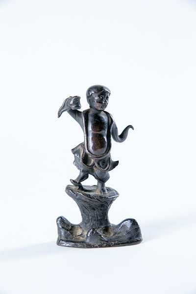 CHINESE BRONZE BOY FIGURE, 19TH CENTURY (1 of 8)