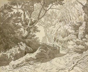 John White Abbott - Fordland, Devon: 9 x 10.75 inches John White AbbottPen, ink & grey wash 1829 John White Abbott 1763-1851 â€œFordland, Devonâ€ Inscribed & dated May 26th, 1829 verso Pen, ink & grey wash For more or higher resol