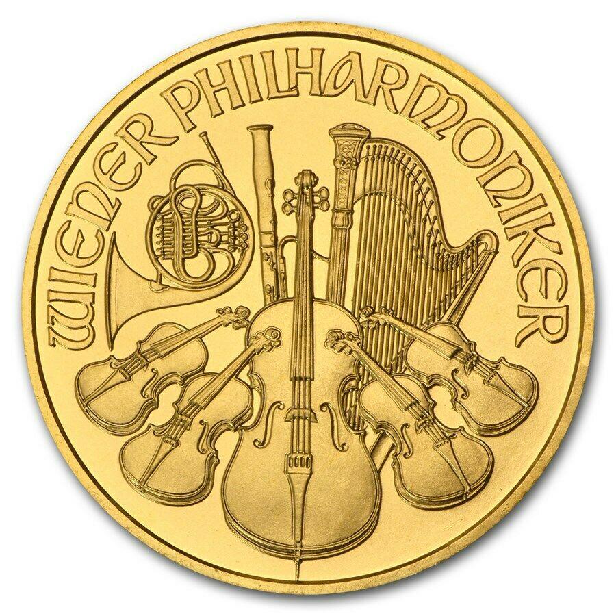 2008 Austria 1 oz 1 Gold Philharmonic coin  999.9 (1 of 2)
