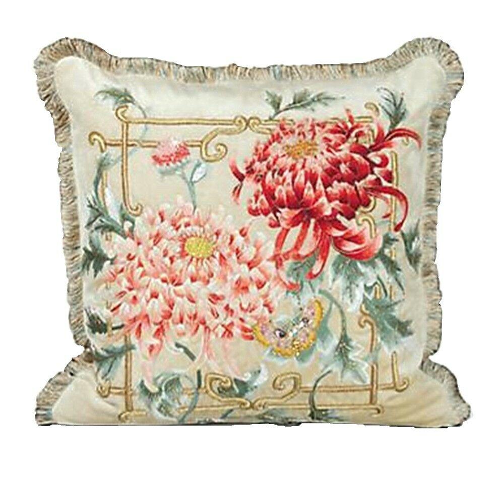 Jay Strongwater Chrysanthemum 20 X 20 Pillow