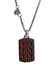 JOHN HARDY STERLING SILVER RED JASPER DOG TAG NECKLACE