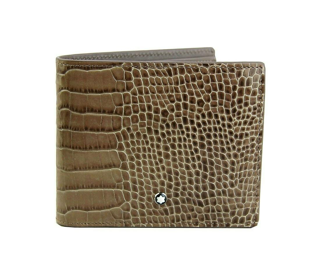 MONTBLANC SELECTION MEISTERSTUCK 114449: MONTBLANC SELECTION MEISTERSTUCK MEN'S BIFOLD WALLET WITH MONEY CLIP Ident: 114449 NO BOX 100% AUTHENTIC & 100% BRAND NEW. First Quality. Holds 8 Credit Cards, Two Cash Compartments. 4.5" x 3.75" x 7/