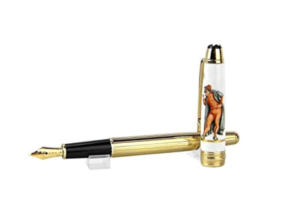 MONTBLANC 35925 VENETIAN CARNIVAL 2006 PANTALONE: MONTBLANC 2006 ANNUAL VENETIAN CARNIVAL PATALONE LIMITED EDITION OF 300 GOLD PLATED FOUNTAIN PEN, 18K GOLD NIB SIZE "M" THIS IS A 145 PEN MONTBLANC STAR INLAY ON CAP. 100% AUTHENTIC & 100% BRAND NEW O