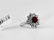 DAVID YURMAN 18mm STARBURST RING STERLING SILVER RED - 2