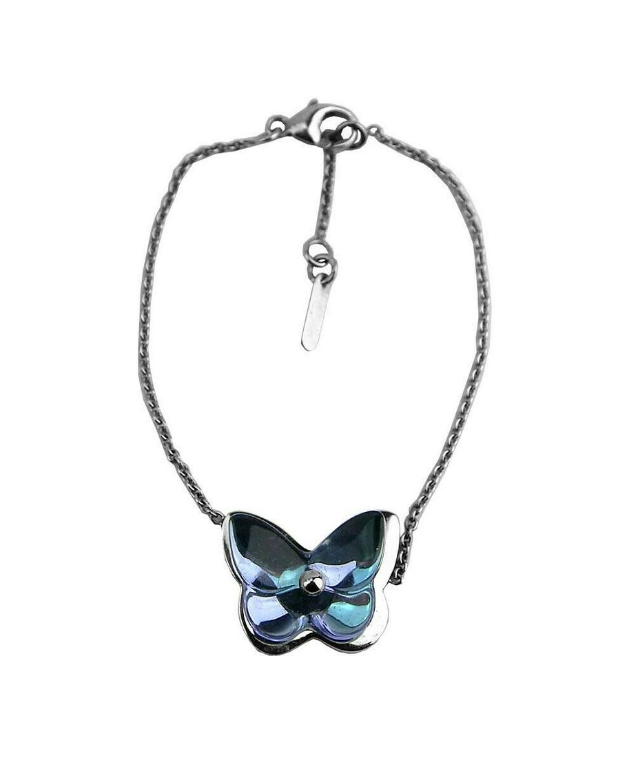 BACCARAT JEWELRY PAPILLON ST. SILVER IRIDESCENT PARMA: MADE IN FRANCE100% AUTHENTICBACCARATTHIS IS AN UNIQUE & BEAUTIFUL ITEM!PAPILLON - BUTTERFLYPARMA VIOLET BRACELETBUTTERFLY WILL CHANGE COLOR UNDER THE SUN!.925 STERLING SILVERMain Stone: Full-Lead Crys