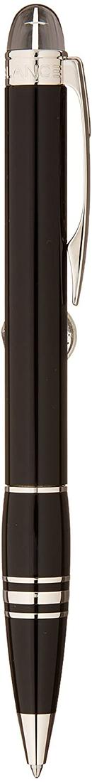 Montblanc StarWalker Resin Ballpoint (8486): Montblanc Starwalker Midnight Black Ballpoint Pen, with twist mechanism, barrel from black precious resin, platinum-plated clip and rings, transparent cap with floating Montblanc emblem