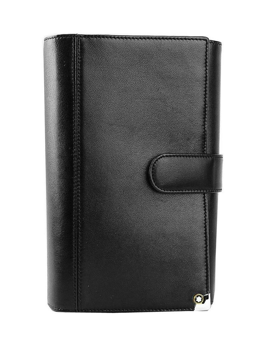 MONTBLANC PLATINUM PDA COVER UNIVERSAL NOTES LEATHER: MONTBLANC PLATINUM COLLECTION BLACK LEATHER MEDIUM PDA (or phone or tablet or note) 100% Black Southern Germany Leather 6 Credit or Business Cards Slots ID Window. Velcro System PDA attachment Ident: 