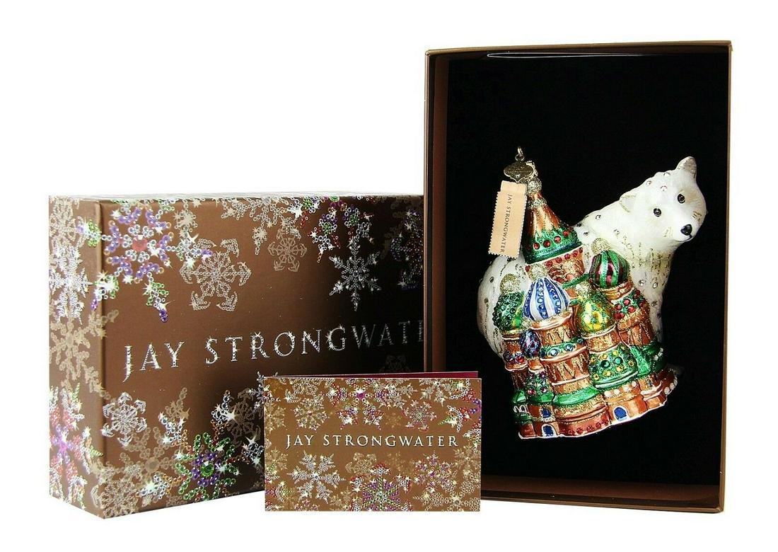 JAY STRONGWATER PALACE & POLAR BEAR GLASS CHRISTMAS: JAY STRONGWATER2017 LARGE PALACE & POLAR BEAR CHRISTMAS GLASS ORNAMENTColor: JEWELFrom ORNAMENTS CollectionApprox. 5" Wide x 5" Tall x 3.5" DeepMade of Glass withMulticolor SWAROVSKI CrystalsBRAND NEW