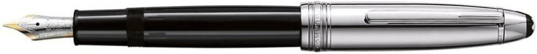 Montblanc Meisterstuck Solitaire Doue Legrand Fountain: Montblanc Meisterstuck Solitaire Doue Stainless Steel Legrand Fountain Pen Ident: 23346 / 3997Hand-crafted 18K gold nib with rhodium-plated inlayCap made of high-grade stainless steel inlaid with Mont