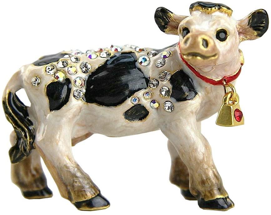 JAY STRONGWATER MABEL BABY COW FIGURINE SWAROVSKI (1 of 5)