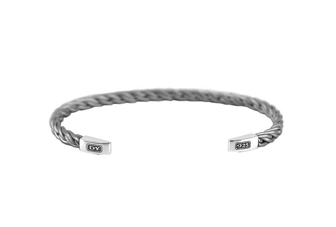 DAVID YURMAN STERLING SILVER TITANIUM GRAY 4mm CUFF (1 of 4)