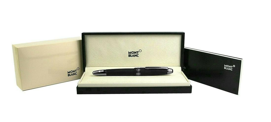 MONTBLANC MEISTERSTUCK ULTRA BLACK 146 LeGRAND FOUNTAIN: MONTBLANCMONTBLANC MEISTERSTUCK ULTRA BLACK "M" RESIN146 LEGRAND FOUNTAIN PEN GOLD (14K - 585) M 114823100% AUTHENTIC & 100% NEW (with damage), NEVER USED.WITH SOME MINOR BASE OF THE CAP DAMAGES. BLAC