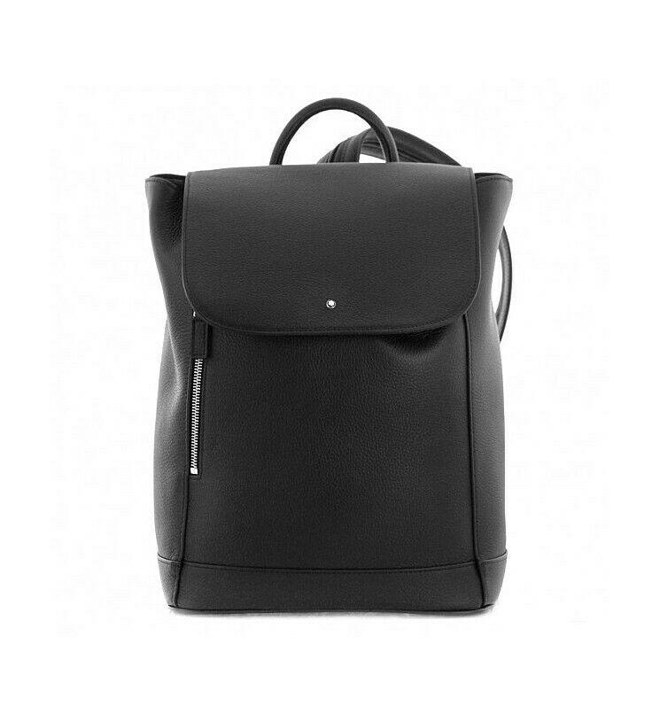 MONTBLANC BLACK SOFT GRAIN BACKPACK BAG MEDIUM 118737 (1 of 5)