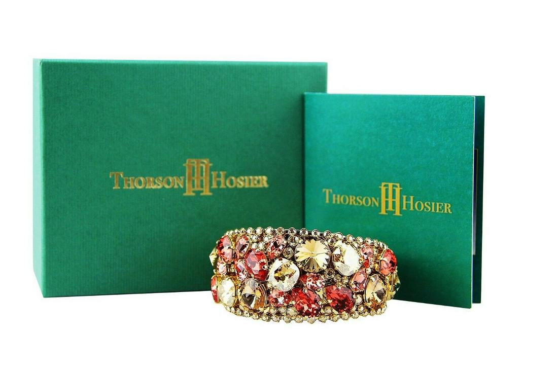 THORSON HOSIER PADPARADSCHA CUFF BRACELET SWAROVSKI (1 of 4)