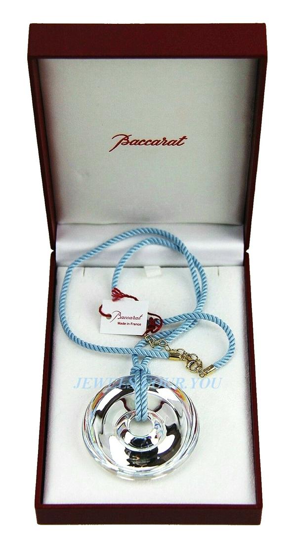 BACCARAT B SPIRIT LARGE MIRROR CLEAR PENDANT 2 3/8" (1 of 8)