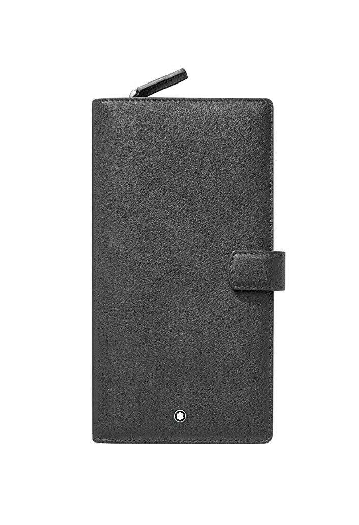 Montblanc Meisterstuck Black Ballpoint Pen 114185: Montblanc Meisterstuck Black Ballpoint Pen A Montblanc Meisterstuck midsize ballpoint pen from the Platinum Line. This ballpoint pen is crafted in deep black precious resin with a platinum-coated clip