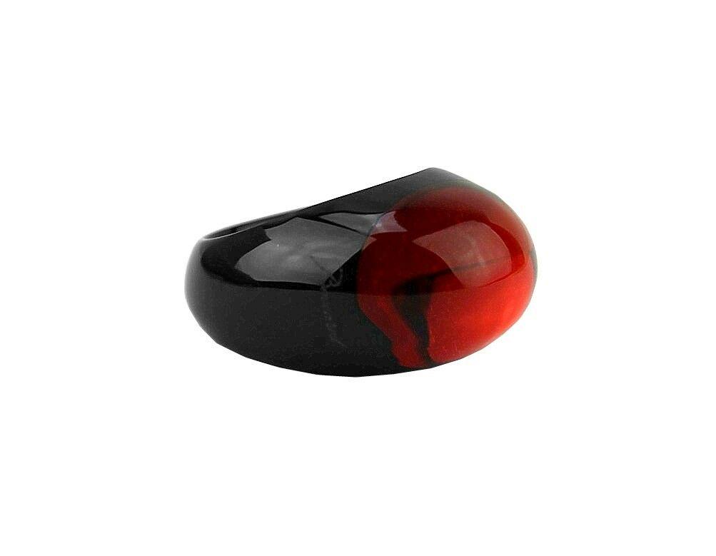 BACCARAT TANGO IRIDESCENT RUBY ONYX CRYSTAL RING SZ 6.5 (1 of 6)