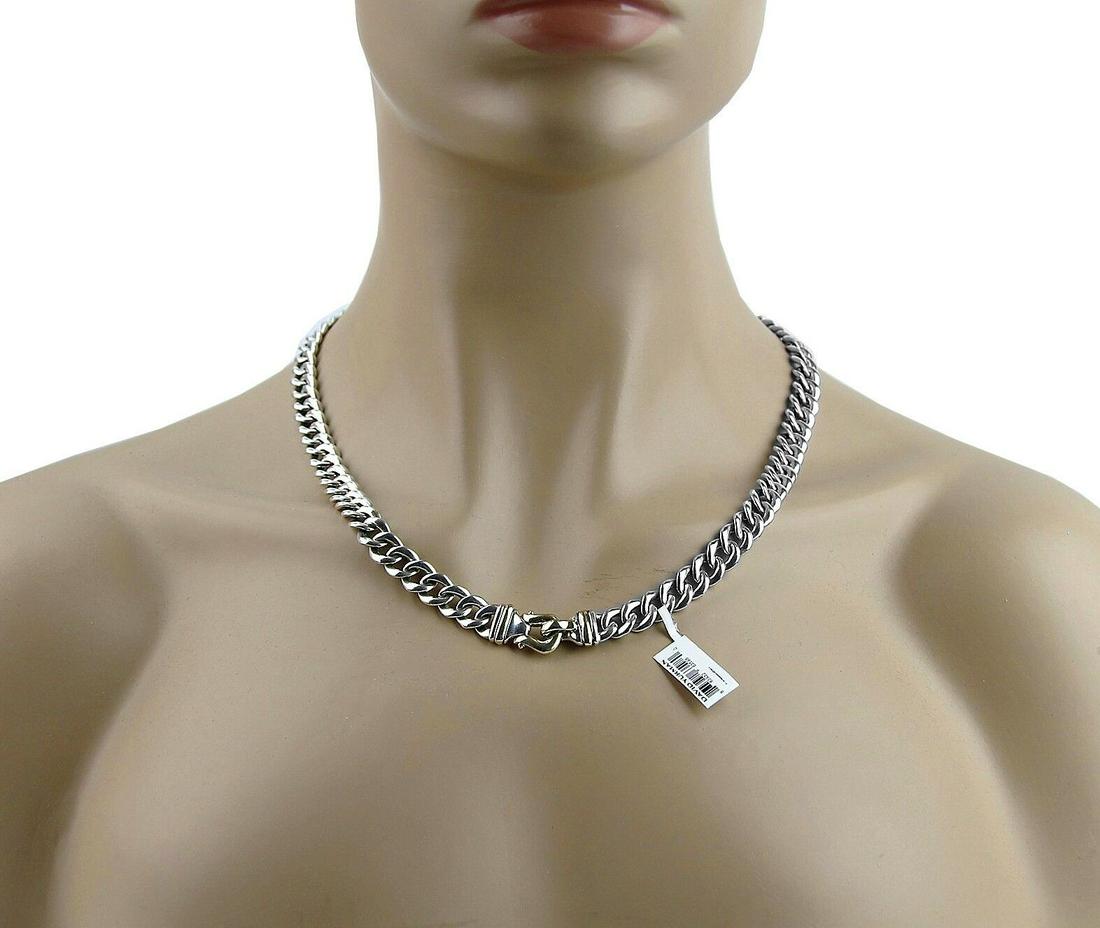 DAVID YURMAN ST. SILVER 14K GOLD 10 mm SINGLE BUCKLE CHAIN (1 of 12)