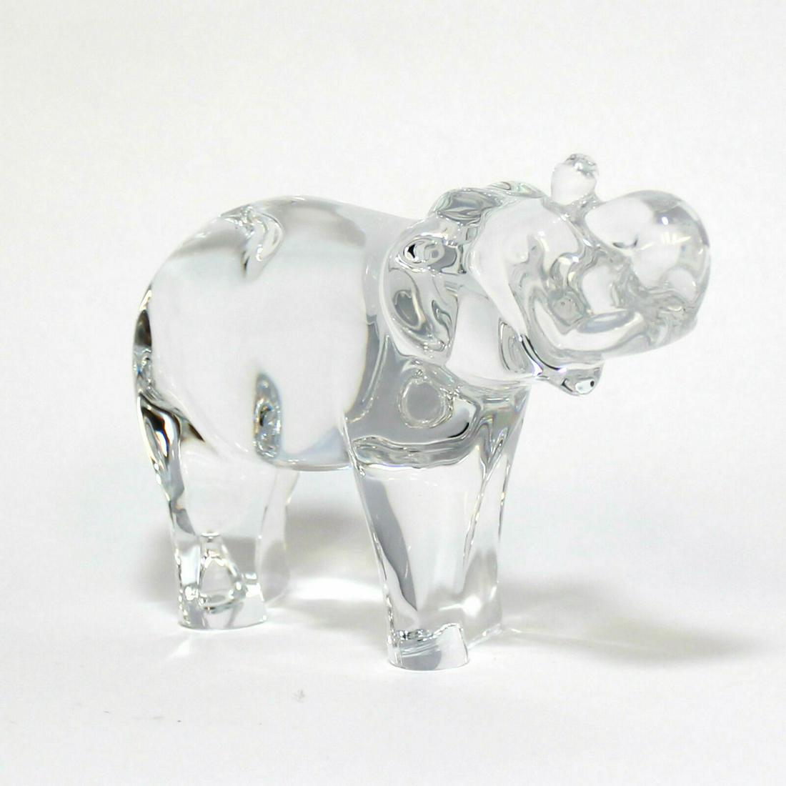 Baccarat 762550 Small Elephant Marked 3-3/4 H x 5" D Figurine: Baccarat Figurine 762550 no box Small Elephant Marked 3-3/4 H x 5" D Perfect Brand New ConditionMADE IN France. Crystal Figurine ELEPHANT TRUNK UP AFRICAN ANIMAL Brand New, No Box