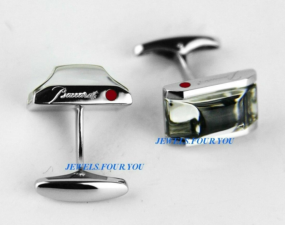 BACCARAT B MANIA CUFFLINKS .925 ST.SILVER RED DOT SILVER MIST MORDORE (1 of 5)