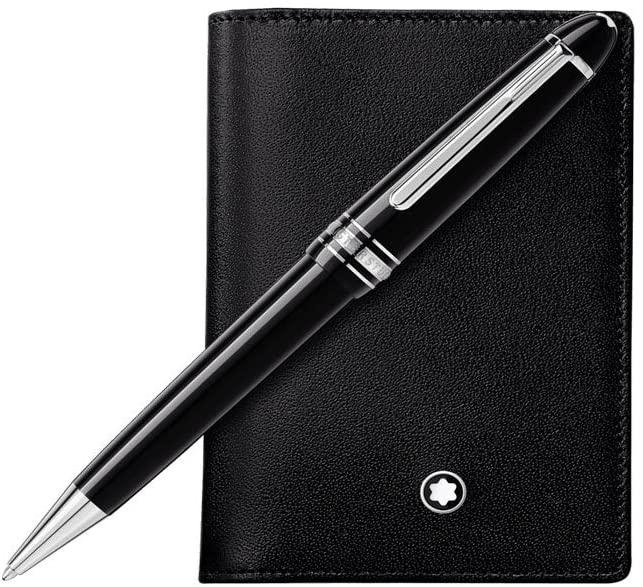Montblanc MeisterstÃ¼ck Ballpen Midzise /Business Card Holder Gusset black Set 116036 (1 of 4)