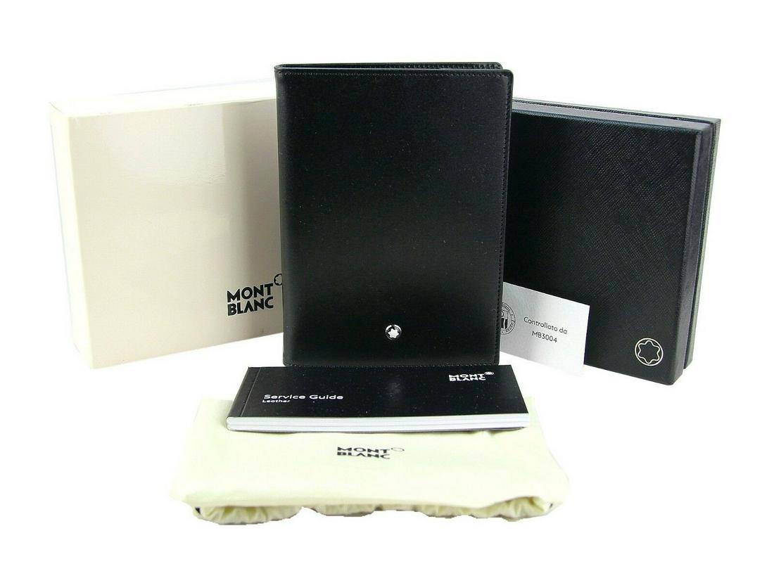 MONTBLANC MEISTERSTUCK PASSPORT HOLDER BLACK LEATHER 35285 (1 of 6)