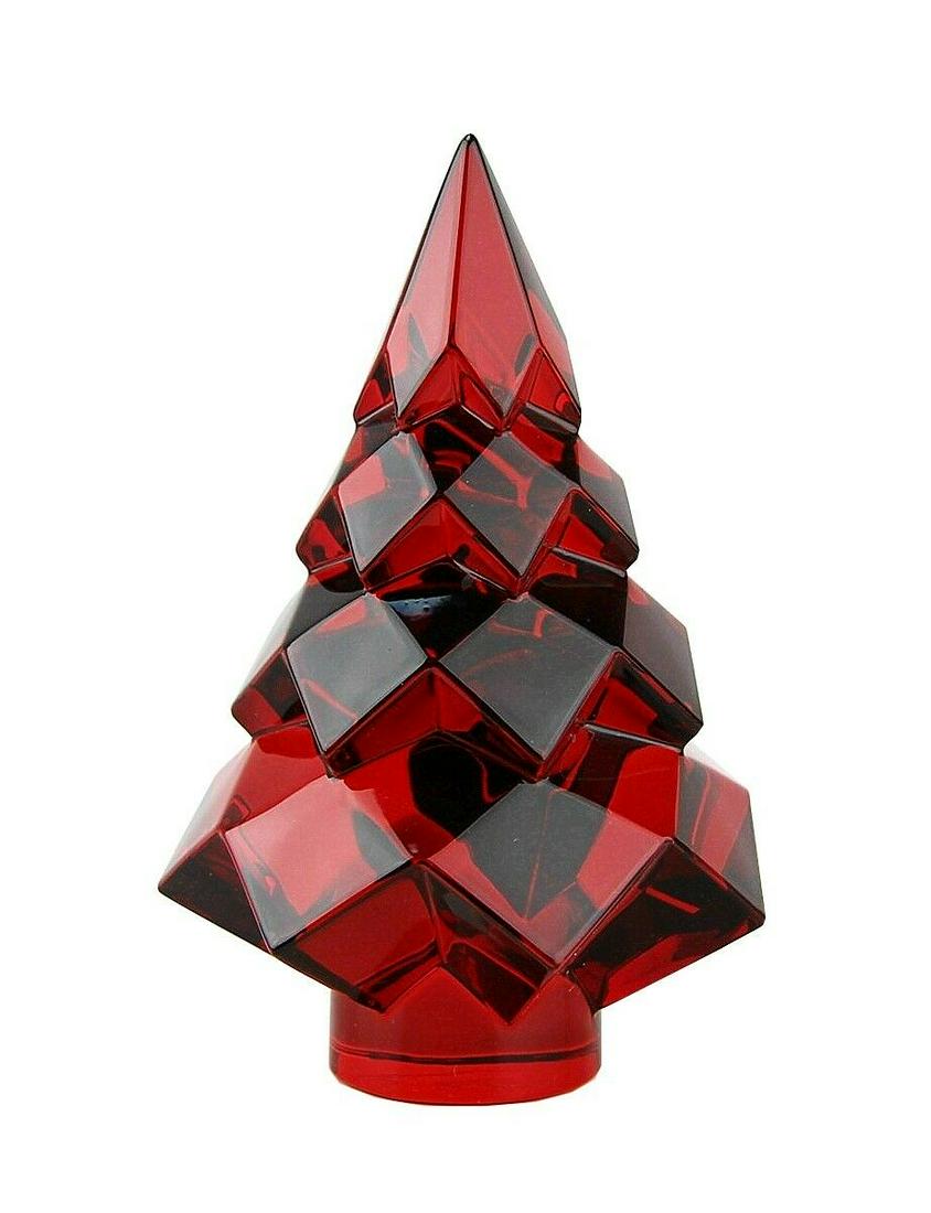 BACCARAT RED CHRISTMAS FIR TREE FRANCE 2809178 (1 of 3)