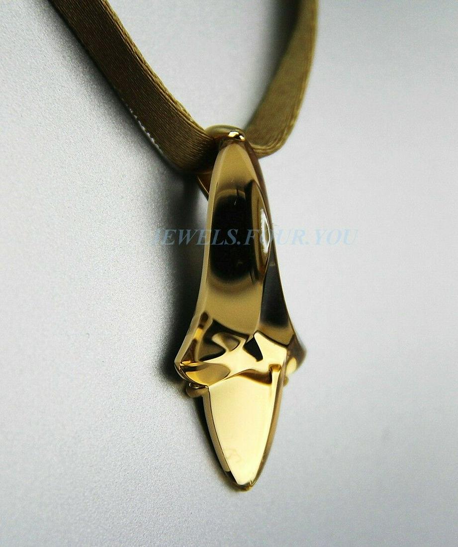 BACCARAT PAMPILLES SOLID 18K GOLD PENDANT NECKLACE SMALL MORDORE (1 of 6)