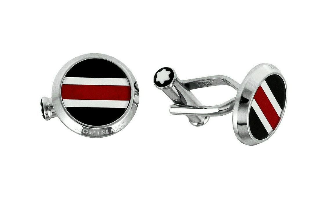 MONTBLANC URBAN SPIRIT RACING STEEL CUFFLINKS  118596 (1 of 4)