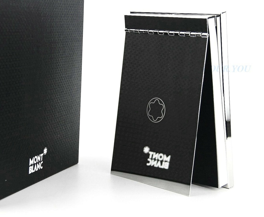 MONTBLANC DESKTOP MIRRORED STAINLESS STEEL MEMO PAD (1 of 9)