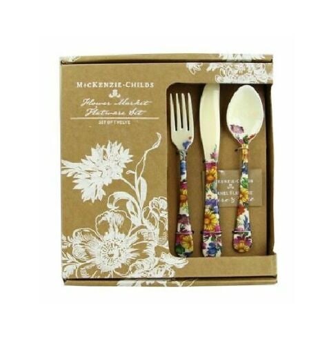 MacKenzie-Childs 12-Piece Flower Market Flatware Service Set (1 of 2)