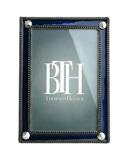 THORSON HOSIER 4x6 SANTIAGO SAPPHIRE ENAMEL SWAROVSKI FRAME #27 B22/26: Thorson & HosierAmazing High Quality Frame - #27Name: SANTIAGOColor: "SAPPHIRE" Will fit 4"x 6" photoThis frame made in USA at the same factory where they made all Jay Strongwater items.Delicate